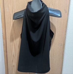 Zara Black Sleeveless Backless Tank Blouse